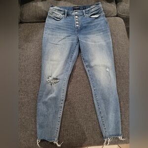 Lucky Brand Blue Skinny Jeans with Distressed Details